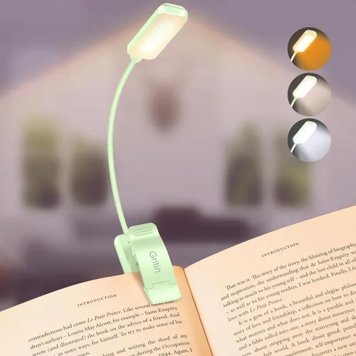 Miniatura 12 de Gritin Luz de Lectura Recargable de 9 LED para Leer en la Cama - Cuidado de los Ojos 3 Temperaturas de Color, Brillo de Atenuación Continua, 80