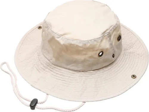 Miniatura 15 de Sombrero de cubeta para verano, para exteriores, para pescar, de safari, de caza, con correa ajustable