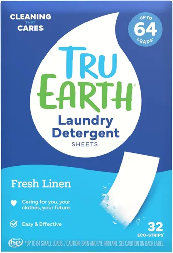 Miniatura 16 de Tru Earth Hojas de detergente compacto para ropa seco, sin perfume, hasta 768 cargas (384 unidades), sin parabenos, detergente sin líquido Eco-Strip