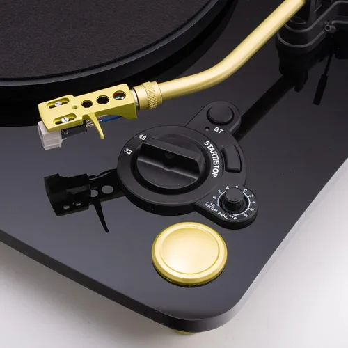 Miniatura 3 de TechPlay Ghost, Tocadiscos de 2 velocidades accionado por correa con transmisión Bluetooth. Se conecta de forma inalámbrica a tus altavoces Negro