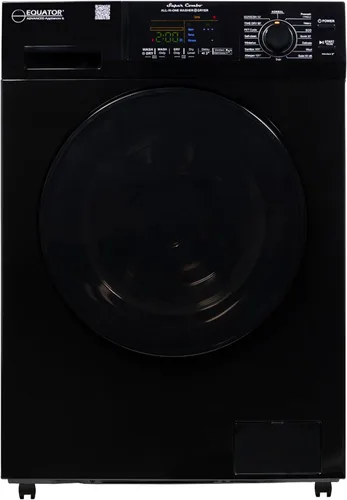 Equator Todo en Uno Lavadora Secadora SIN VENTILACIÓN/CON VENTILACIÓN ciclo PET 1.62 pies cúbicos/15 libras+Kit de Portabilidad en NEGRO