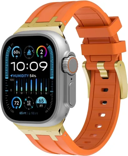 Miniatura 13 de Apple Watch Band para iWatch Ultra Series, correa de reloj de silicona para hombres, diseño fresco, compatible con Apple Watch de 1.929 in, 1.772
