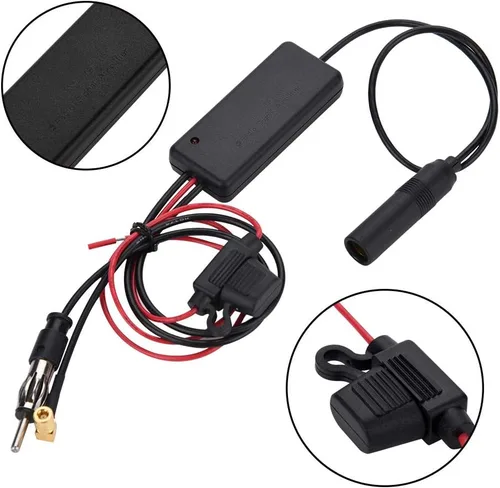 Miniatura 2 de V BESTLIFE Auto Car 12V Antena Estéreo Radio AM FM Amplificador de señal Booster Fortalecer AMP, Anti interferencia, Mejorar la señal de adio