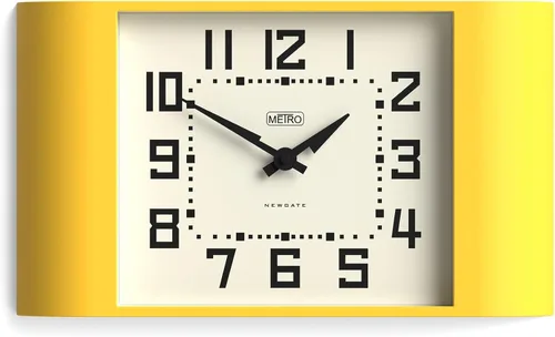 Miniatura 9 de NEWGATE® Metro Clock Reloj de pared retro 17 pulgadas de ancho Negro Estilo de mediados de siglo para cocina, sala de estar u oficina