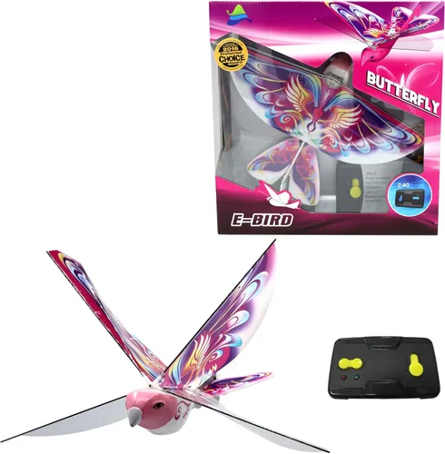 Miniatura 8 de MUKIKIM eBird Paloma Azul - Juguete de Ave RC Volador para Niños. Helicóptero de Aves con Alas Aleteantes Biónicas, Control Remoto