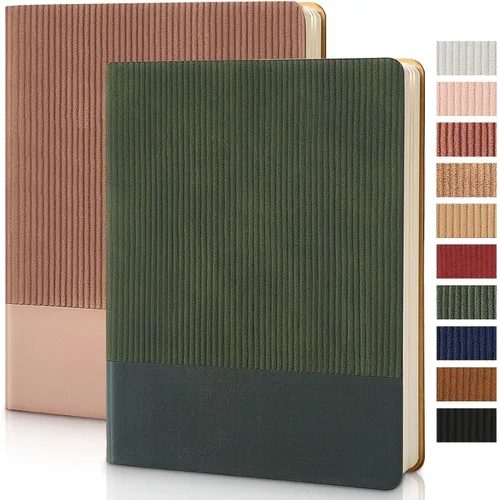 Miniatura 12 de Cuaderno con Líneas para Trabajo, Cuaderno de Notas con Rayas Universitarias 5.79"x8.27" A5 Cuero PU para Escritura Diaria 216 Páginas para Mujeres