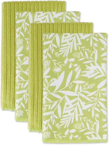 DII - Juego de paños de cocina multiusos de microfibra, colección de limpieza, floral de aguacate