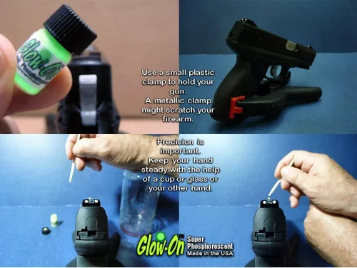 Miniatura 8 de Pintura de visión nocturna de color verde y pistola de brillo verde, 0.2 fl oz Vial mediano, concentrado, brillante, luminiscencia de larga
