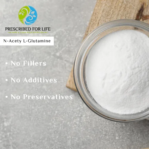 Miniatura 2 de Prescribed For Life N acetil L glutamina en polvo, suplemento de aminoácidos de glutamina pura L para la salud intestinal y la recuperación