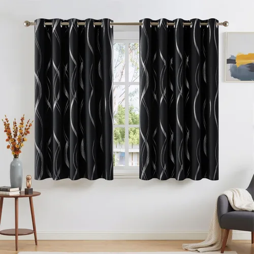 Miniatura 46 de NICETOWN Paneles de Cortinas Opacas para Dormitorio - Tratamiento de Ventanas con Aislamiento Térmico, Ojales Sólidos, Cortinas Opacas con Diseño