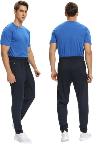 Miniatura 5 de Paquete de 12 pantalones deportivos para hombre, pantalones deportivos de entrenamiento para hombre, pantalones deportivos con bolsillos