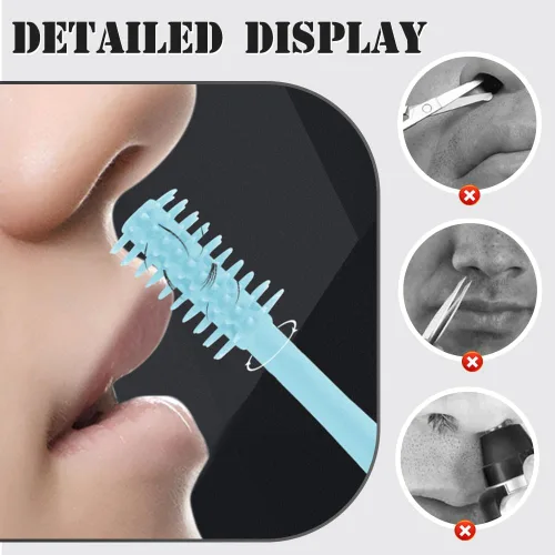 Miniatura 3 de Cortador de vello nasal mejorado 2025, herramienta profesional 2 en 1 para quitar vello de fosa nasal, cuchillo afilado y seguro de doble cara, Azul