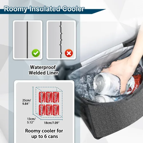Miniatura 4 de Organizador de maletero de automóvil de lujo, organizador colgante desmontable para asiento trasero, módulos de almacenamiento con enfriador