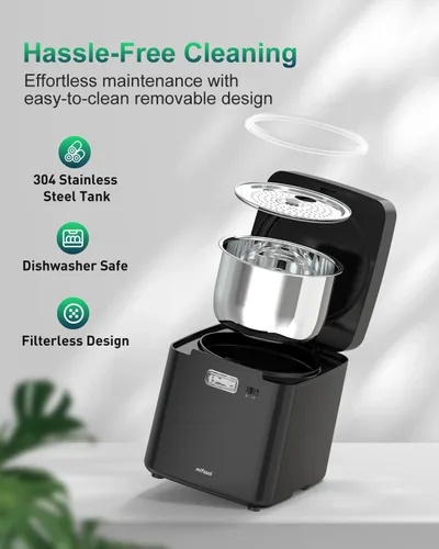 Miniatura 5 de Mifasol Humidificador de acero inoxidable, 3.3L/0.87 galones humidificadores de vapor caliente para dormitorio, 800 pies cuadrados, humidificadores