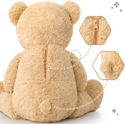 Miniatura 7 de Tezituor Oso de peluche grande con bebé, oso de peluche grande de 39 pulgadas con bebé, oso de peluche gigante para niños, novia en el día