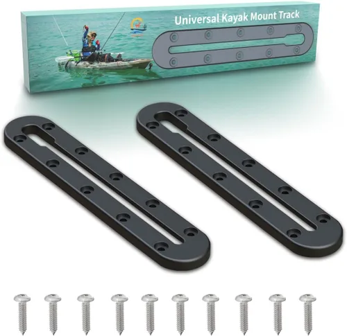 Huntury Pista de kayak, pista de perfil bajo para kayak, riel de kayak, pista de montaje de accesorios de kayak, pista de engranajes de kayak para