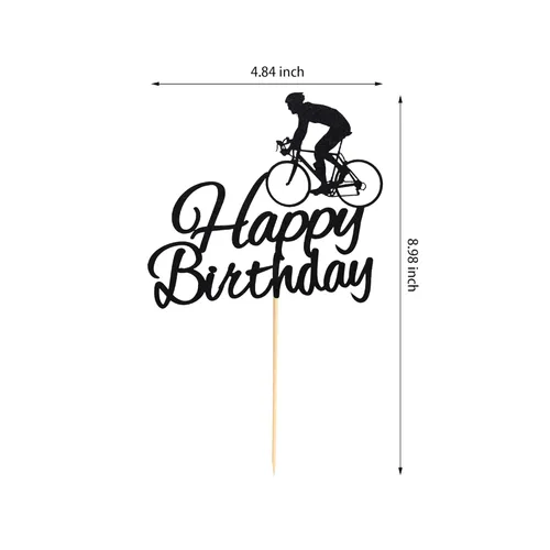 Miniatura 2 de 1 adorno para pastel de cumpleaños, decoración de pastel de fiesta de cumpleaños, decoración de pastel con temática deportiva Bicicleta