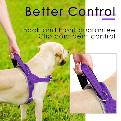 Miniatura 6 de ADVENTUREMORE Arnés para perros grandes, antitirones, arnés deportivo para perro, reflectante, transpirable, chaleco para perro, a prueba de Al