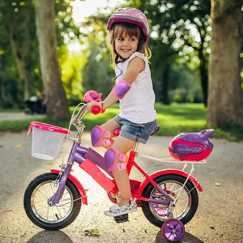 Miniatura 5 de Equipo de protección para niños, rodilleras, coderas con protectores de muñeca para patinaje sobre ruedas, ciclismo, monopatín, bicicleta, scooter