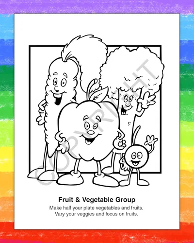 Miniatura 4 de ZOCO Coma bien, come sano – Libros para colorear de nutrición (paquete de 50 unidades, con crayones) – Folletos médicos – Juegos y actividades