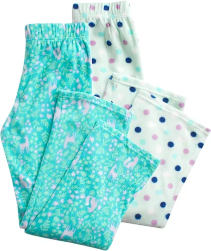 Miniatura 4 de Eddie Bauer Conjunto de pijama para niña, acogedor conjunto de ropa de dormir de invierno de forro polar, camisa de manga larga de 4 piezas