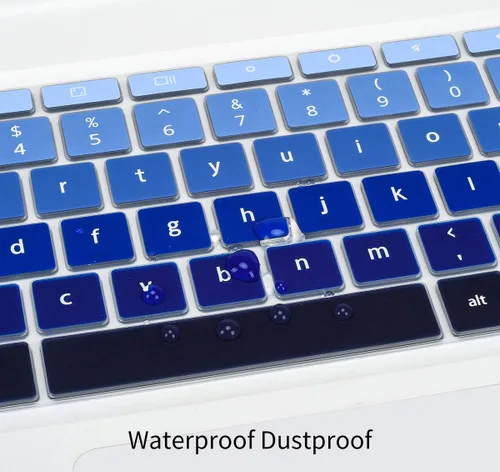 Miniatura 4 de CaseBuy Funda de teclado prémium para ASUS Chromebook Flip C434 2 en 1, ASUS C302CA/C423NA/C425TA/C433TA/C434TA-DH342T DSM4T DS384T C523NA azul