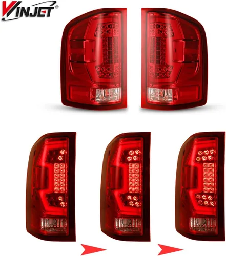 Miniatura 5 de Winjet Luces traseras LED para Chevrolet Silverado 1500 2500 3500 2010 2011 2012 2013 2014 Chevrolet Silverado 1500 2500 3500 3500] Tubo rojo