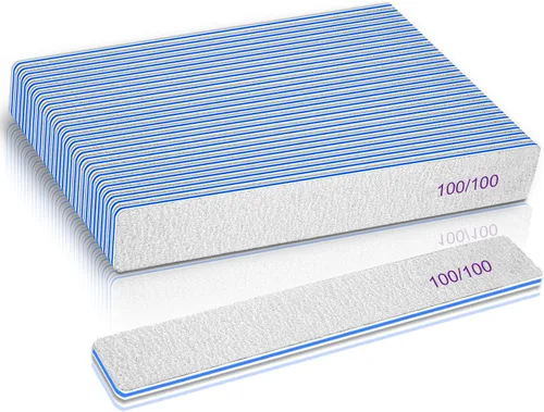 Miniatura 12 de Lima de uñas - Limas de uñas para uñas acrílicas de 100/180 granos, 12 piezas de tablas de esmeril de doble cara para uñas acrílicas y naturales