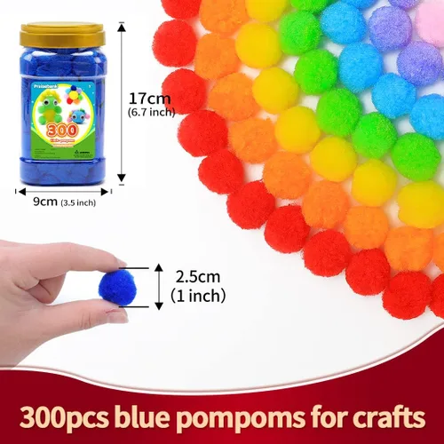Miniatura 73 de Praisebank Pompones rojos, 90 unidades, 1.5 pulgadas, perfectos para artes y manualidades