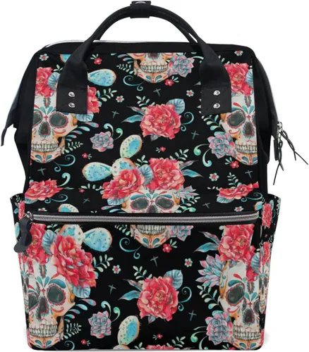 Miniatura 8 de Bolsa de pañales para bebés de gran capacidad, estilista de peluquería, tijeras de impresión duradera multifunción mochila de viaje, Alien Planeta