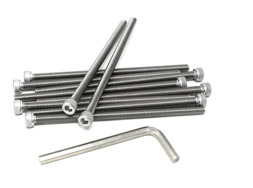Miniatura 163 de iexcell 25 piezas M4 x 60/65/70/75/3.150 in paso de rosca 0.028 in acero inoxidable 304 cabeza hexagonal Tornillos Tornillos surtido Kit
