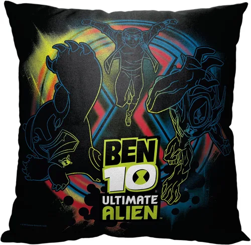 Miniatura 5 de Northwest Cartoon Network - Almohada Ben 10, 18 x 18 pulgadas, silueta Ben