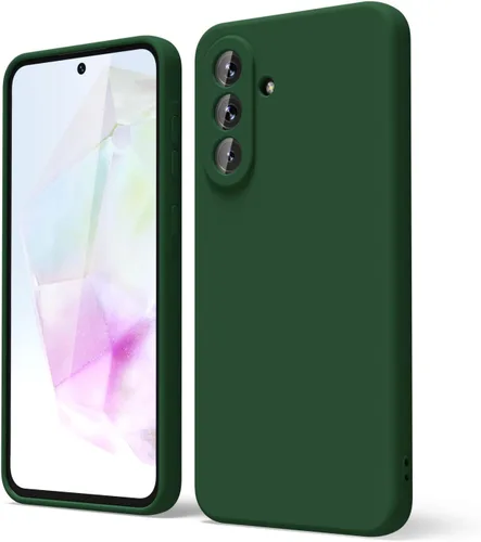 Miniatura 295 de oakxco Funda para teléfono Samsung Galaxy A12 con agarre de silicona líquida, linda delgada fina suave cubierta de gel de goma TPU lisa para mujeres