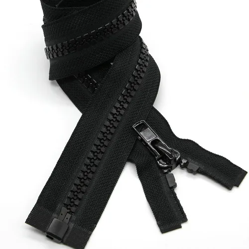 Miniatura 6 de Leekayer 2 cremalleras separadoras #5 de 27 pulgadas para abrigos de costura, chaqueta de cremallera, 26.8 in, cremalleras de plástico moldeado Negro