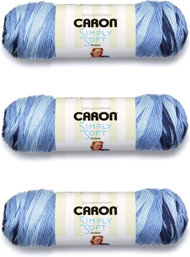 Miniatura 27 de Caron Simply Soft Abyss Speckle Yarn - Paquete de 3 unidades de 141 gramos/5 onzas - Acrílico - 4 medianos (peinado) - 235 yardas - Tejido/ganchillo