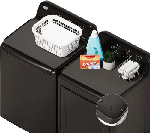Miniatura 14 de SEIRI 2 piezas Cubiertas y Tapetes para Lavadora y Secadora para la Parte Superior, 26'' x 18'' Tapete Protector Superior de Silicona para Secadora
