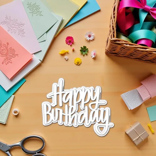 Miniatura 7 de Troqueles de corte de metal de feliz cumpleaños, para álbumes de recortes, álbum de fotos papeCraft para hacer tarjetas, herramienta de grabado