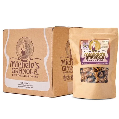 Miniatura 18 de Michele's Granola Mantequilla de almendras, hecha a mano, grano entero, vegano, sin gluten y sin OGM, bolsas resellables de 12 onzas, paquete de 6