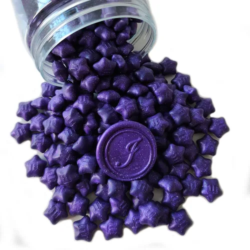 Miniatura 19 de 300 cuentas de cera de sellado de estrella de la suerte, cuentas de sello de cera flash PORXFLY para sello de sellado, ideal para invitaciones