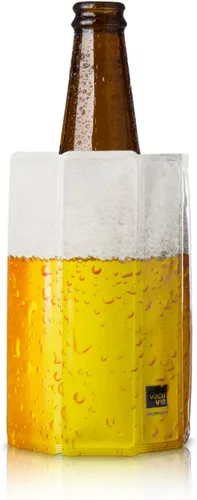 Vacu Vin Enfriador de cerveza activo - Funda enfriadora de cerveza y bebidas (0,3-0,5 l) - Enfría rápidamente las bebidas y las mantiene frías