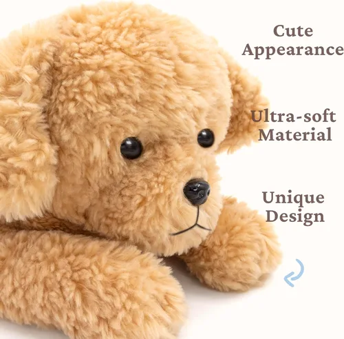 Miniatura 8 de IKASA Juguete de peluche grande de Labrador para perro, cachorro grande de 20 pulgadas, suave, lindo, esponjoso, peluche