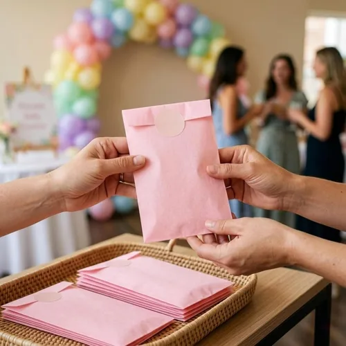 Miniatura 3 de Quotidian Baby Pink - Bolsas de papel a prueba de grasa grandes planas de 6 x 9 pulgadas (5.9 x 9.0 in), paquete de 100 unidades, sellos de monedas