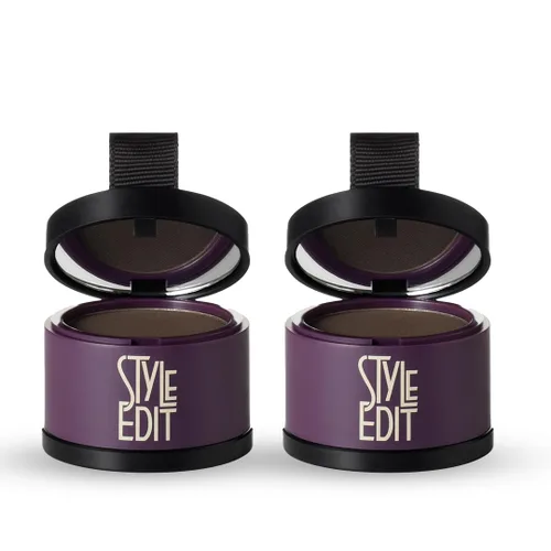Miniatura 36 de Style Edit Polvo de retoque de raíz para cabello marrón claro Color de cabello para cubrir canas y raíces Polvo de línea capilar con infusión