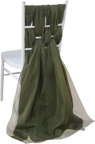 Miniatura 10 de Efavormart - Paquete de 5 bandas de gasa de alta calidad para silla, 22 x 78 pulgadas, amatista violeta, lazos para silla de diseño transparente