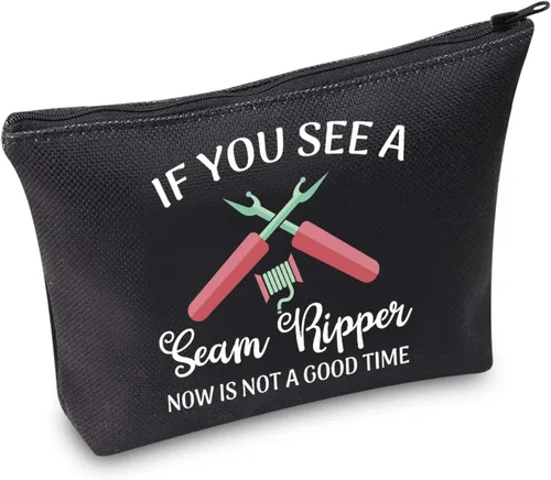 TSOTMO Bolsa de accesorios de costura de regalo para acolchar amante de la costura bolsa con cremallera para alcantarillado sastre disfraz diseñador