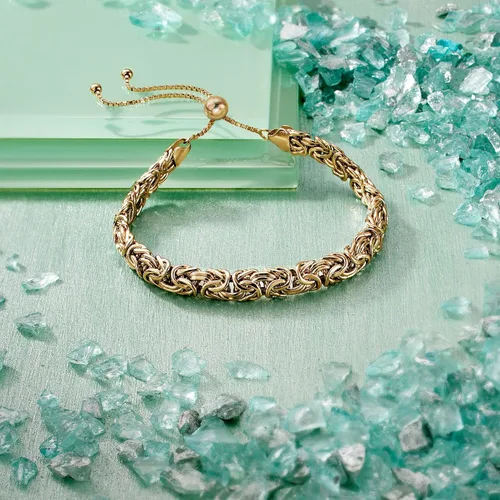 Miniatura 5 de Ross-Simons Pulsera Bolo bizantino de oro amarillo de 14 quilates, Oro, no conocido