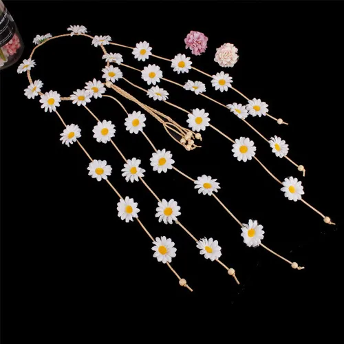 Miniatura 5 de YAXAMING Diadema de girasol de Halloween, bandas para el pelo de margaritas, corona, corona floral, diadema para mujer, Navidad, festival hawaiano
