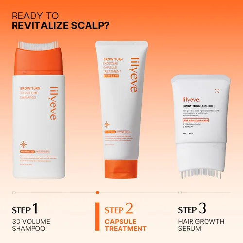 Miniatura 8 de lilyeve GROWTURN - Tratamiento para el crecimiento del cabello alimentado por cápsulas de escualano, proteínas y exosomas, sin sulfato y silicona