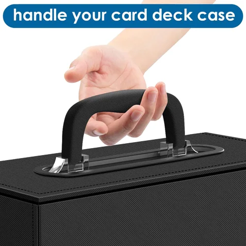 Miniatura 5 de Homthy Caja de almacenamiento de más de 110 tarjetas con cierre magnético, estuche de cubierta de tarjeta de cuero con cierre magnético, caja