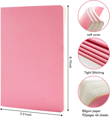 Miniatura 2 de Feela - 36 paquetes de cuadernos de tapa blanda a granel, cuadernos en blanco rayados para viajes para mujeres y hombres, cuadernos rayados